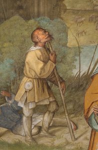 Nef centrale, Première travée nord, Annonce à Gioacchino, Boccaccio Boccaccino 1514-15, (détail) - Boccaccio Boccaccino