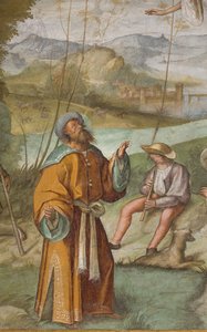 Nef centrale, Première travée nord, Annonce à Joachim, Boccaccio Boccaccino 1514-15, (détail)