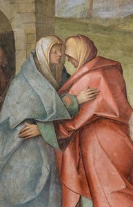 Nef centrale, Troisième travée nord, Visitation, Boccaccio Boccaccino 1516-17, (détail) - Boccaccio Boccaccino
