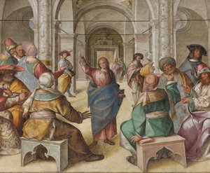 Presbytère, Huitième travée nord, Dispute de Jésus, Boccaccio Boccaccino