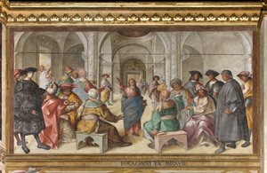 Presbytère, Huitième travée nord, Dispute de Jésus, Boccaccio Boccaccino
