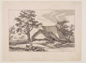 Planche 12, tirée de Paysages avec fermes - Boetius Adams Bolswert