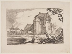 Planche 15, tirée de Paysages avec fermes - Boetius Adams Bolswert