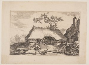 Planche 6, tirée de Paysages avec fermes - Boetius Adams Bolswert