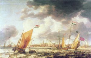 Mer agitée - Bonaventura Peeters