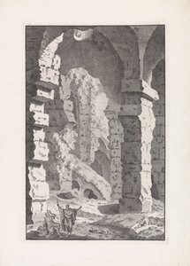 Berger jouant de la musique parmi les ruines (Reliquiae antiquae urbis Romae) - Bonaventura van Overbeek