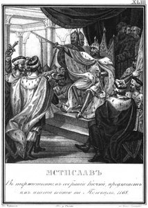 Grand Prince Mstislav Izyaslavich de Kiev. 1168 De Karamzin illustré, 1836