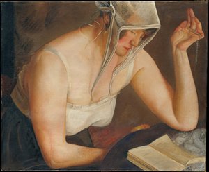 Femme lisant, vers 1922 - Boris Dmitrievich Grigoriev