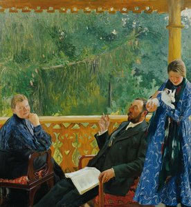 Portrait de famille de la famille Polenow - Boris Mikhailovich Kustodiev