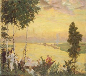 Voyage à la campagne, 1918 - Boris Mikhailovich Kustodiev