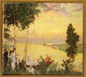 Escapade à la campagne - Boris Mikhailovich Kustodiev