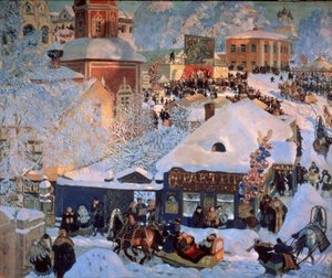 Hiver, Mardi Gras - Boris Mikhailovich Kustodiev