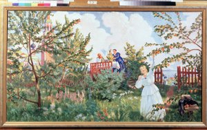 Le jardin des pommes - Boris Mikhailovich Kustodiev