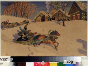 Mardi Gras - Boris Mikhailovich Kustodiev
