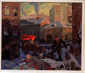 Octobre 1917 à Saint-Pétersbourg - Boris Mikhailovich Kustodiev