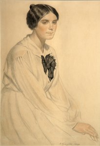 Portrait de Ksenia Nikolayevna Semenova Skalova, 1920 - Boris Mikhailovich Kustodiev