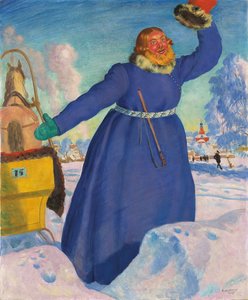 Le cocher, 1923 - Boris Mikhailovich Kustodiev