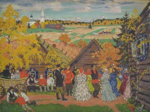 Fête de village, 1924 - Boris Mikhailovich Kustodiev