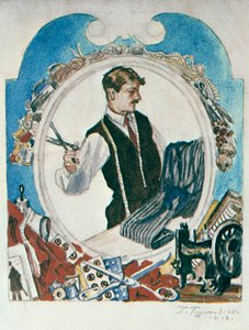 Le Tailleur, 1918 - Boris Mikhailovich Kustodiev
