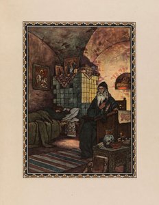 Pimen. Illustration du drame Boris Godounov par A. Pouchkine - Boris Vasilievich Zvorykin