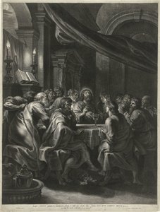 Christ et les apôtres lors de la Dernière Cène - Boëtius Adamsz. Bolswert