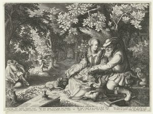La mort et Cupidon tirent des flèches l