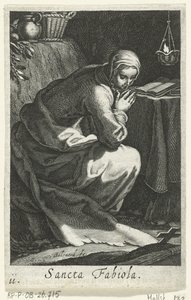 Sainte Fabiola de Rome comme ermite