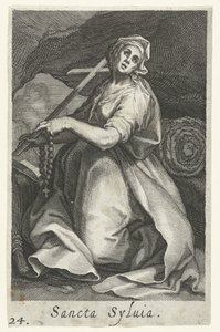 Sainte Silvia de Rome en ermite (Kluizenaressen, Sacra Eremus Ascetriarum)