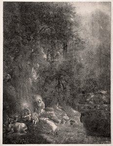 La Sainte Famille avec un cerf
