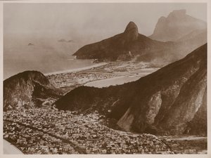Vue aérienne de Rio de Janeiro (photo n/b)