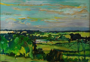 À travers la vallée, Bedfordshire, 1973 - Brenda Brin Booker