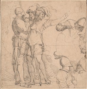 Capriccio dérivé de "Figurine" de Salvator Rosa - British 18th Century