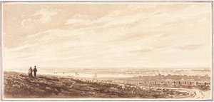 Figures surplombant une baie près de l