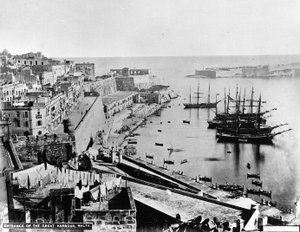 Entrée du Grand Port, Malte, vers 1880 - British Photographer