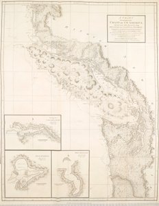 Carte montrant une partie de la côte de l