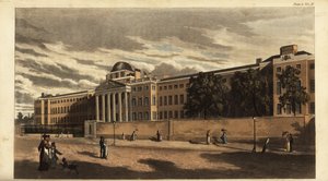 Hôpital psychiatrique de Bethlem ou Bedlam en 1816 - British School