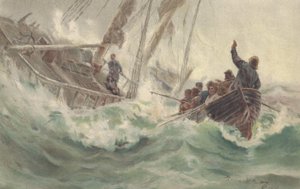 Le capitaine et son chien fidèle coulent avec le navire naufragé, tandis que l