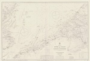 Carte de la zone de Douvres et Calais à Orfordness - British School