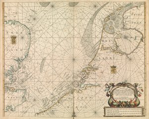 Carte de la mer du Nord et de la côte néerlandaise - British School