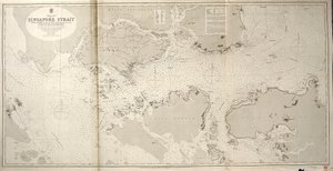 Mer de Chine, détroit de Singapour par le commandant JW Reed et les lieutenants de navigation TH Tizard... assistés par les officiers du HMS Rifleman 1865-69 - British School