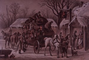 Noël sur la route, carrosse chargé de gibier festif - British School