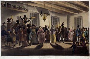 Danse, le menuet; dans « Voyages à travers le Canada », par George Heriot, éd. Londres - British School