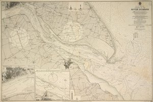Angleterre, côte Est, entrée de la rivière Humber relevée par le capitaine G.E. Richards HM navire de relevé 