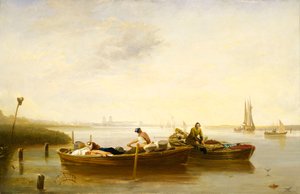 Greenwich depuis Blackwall Reach, vers 1830-40 - British School