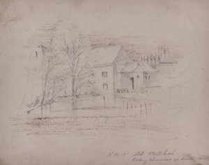 Moulin et cheminée de la boulangerie au loin - British School