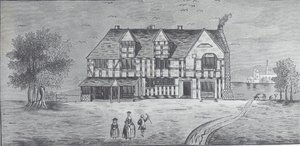 Stratford-on-Avon : maison de Shakespeare (gravure) - British School