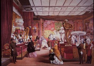 Les visiteurs affluent à la Grande Exposition de 1851 pour voir des expositions d