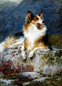 Colley dans un paysage - Briton Riviere