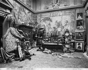 Atelier du peintre florentin Edoardo Gelli (photo n/b)
