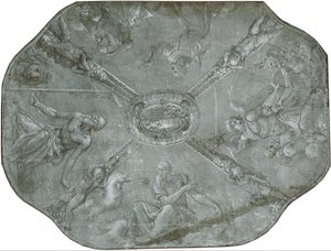 Esquisse de la fresque du plafond de la Capella d